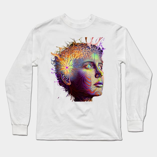 Neural Long Sleeve T-Shirt by www.TheAiCollective.art